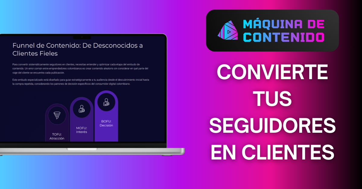 Máquina de Contenido: Convierte Seguidores en Clientes en Instagram y TikTok